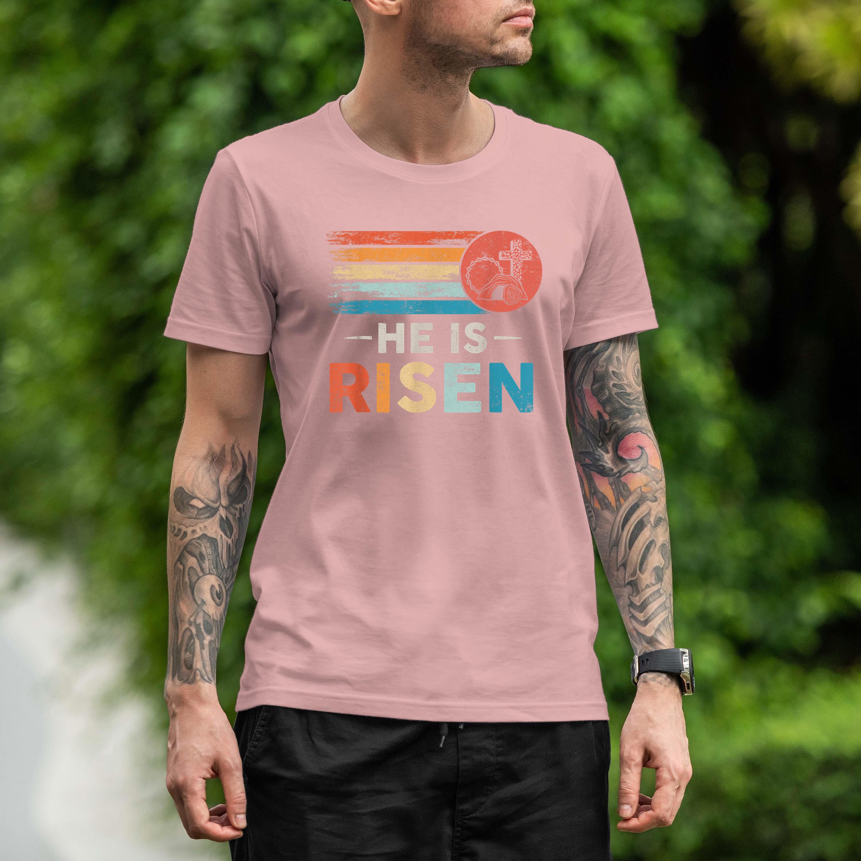 He Is Risen Sun Resurrection Easter Christian Men Women Kids Shirt 